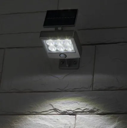 Фото №0 Прожектор садовый ERAFS048-08 6LED 150лм с датчиком движения солнечная батарея ЭРА Б0044248