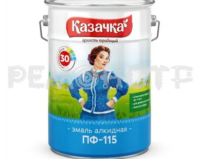 фото Эмаль ПФ-115 20кг белая КАЗАЧКА (1/33) П