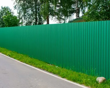 фото Забор из профнастила Эконом