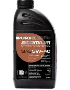 фото Синтетическое моторное масло 5W 40 Супротек/Атомиум, 1 литр