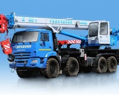 фото КС 55729-5В автокран с гуськом и доп. противовесом 32т. (КАМАЗ-63501).
