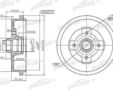 фото PDR1404 Барабан тормозной
