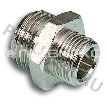 Фото №0 1011814 - Фитинг - соединитель наруж. резьба G1/8" - наруж. резьба G1/4"