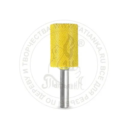 Фото №0 6C34SE-40 - Цилиндр(плоский верх), Ø хвостовика 6мм, Ø фрезы X 19,05мм, L фрезы 31,75мм (fine/желт)