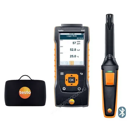 Фото №0 Комплект Testo 440 с Bluetooth-зондом CO2 и кейсом