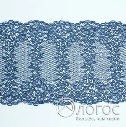 Фото №0 Кружево стрейч 190 мм 031 И, сини