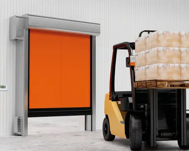фото Скоростные рулонные ворота для морозильных камер