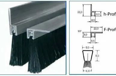 фото Уплотнительные полосовые щетки из конского волоса