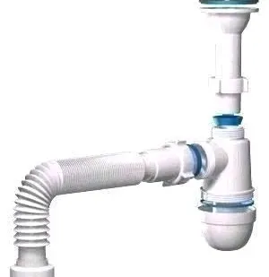 фото Сифон "АКВАНТ"для умывальника 1 1/4х40 с гибкой трубой 40х40/50 S1015