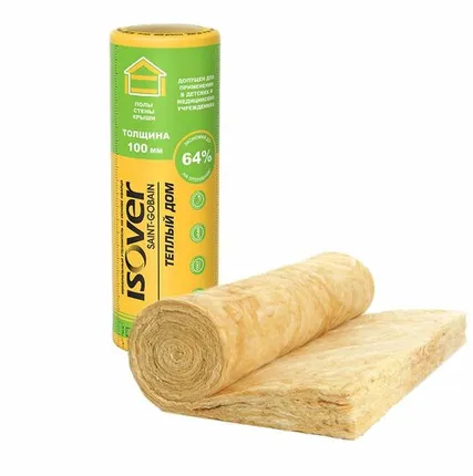 Фото №0 Утеплитель ИЗОВЕР Теплый Дом 2*50*1220*7000 мм 17,1 м2 0.85 м3