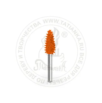 Фото №0 18BUD14-70 - бутон, Ø хвостовика 3,2мм, Ø фрезы 6,35мм, L фрезы 19,05мм (ex-coarse/сверхгрубый) SUB