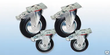 фото Колесо FC-80 пром. непов. D-200мм (резина)