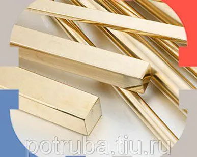 фото Латунный квадрат 30 мм ЛС59-1П