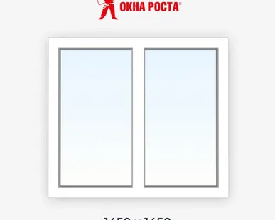 фото Пластиковое окно WHS60 2-створчатое глухое 1450х1450мм