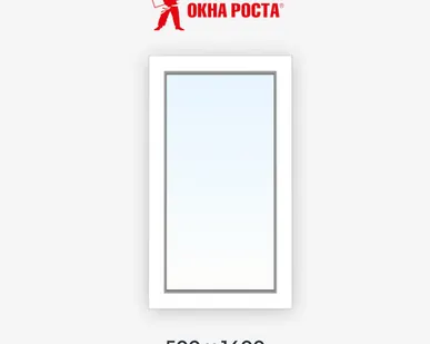 фото Одностворчатое пластиковое окно WHS Halo 60, 500х1000, глухое