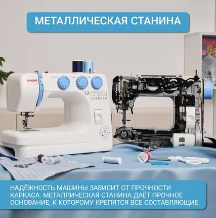 Фото №0 Швейная машина Janome Top 18, бело-голубой