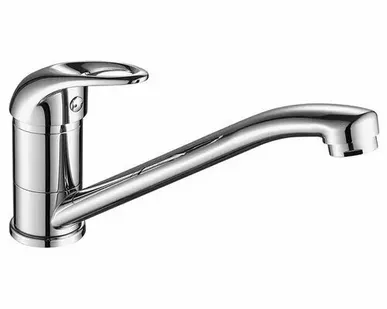 фото Дисма Смеситель для кухни Fashun гибкий излив, хром,черный A43127-7