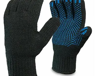 фото Перчатки ПВХ точка шерсть