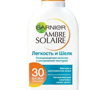 фото Солнцезащитное молочко с ультралегкой структурой Garnier Ambre Solaire SPF-30, 200мл