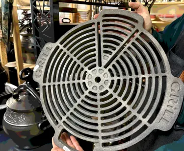 фото Чугунная решетка гриль 400/455/12 мм Россия