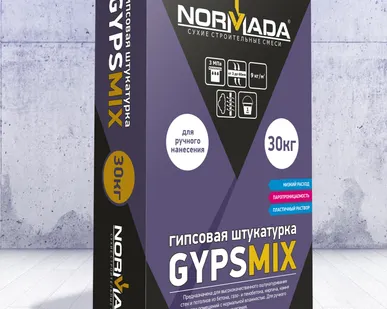 фото Гипсовая штукатурка  NORMADA GYPSMIX (для ручного нанесения) (25 кг)