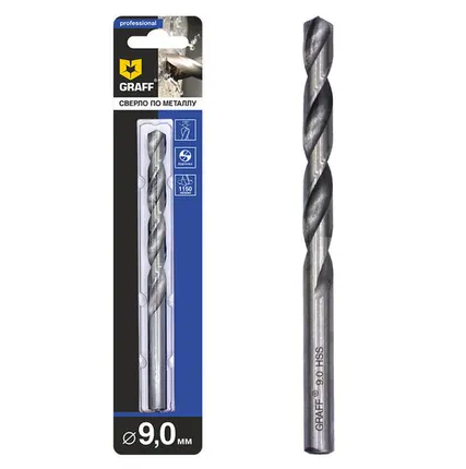 Фото №0 Сверло по металлу GRAFF, 9.0мм