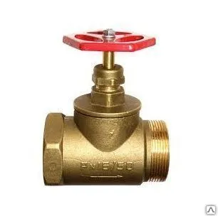 Фото №0 Вентиль (кран) пожарный прямой латунный ПК-50 (ДУ-50)