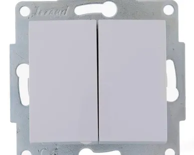 фото Механизм выключателя 2-кл. 1п СП Karina 10А IP20 бел. LEZARD 707-0288-101