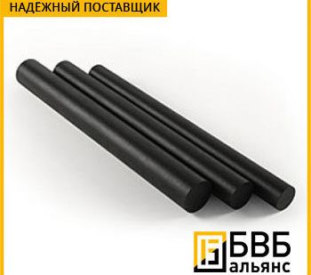 фото Полиацеталь стержень натуральный черный 30 мм ПОМ