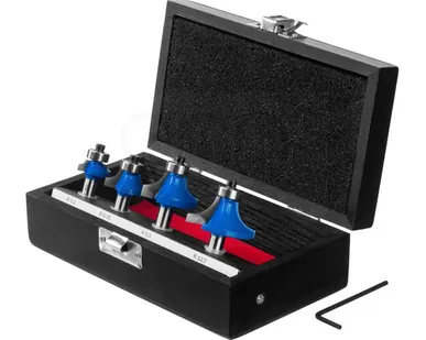 фото ЗУБР, 4 шт., набор профильных фрез по дереву