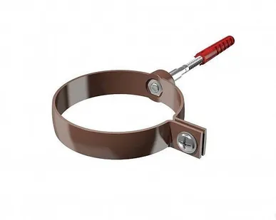 фото Хомут трубы универсальный L-140мм, коричневый VERAT