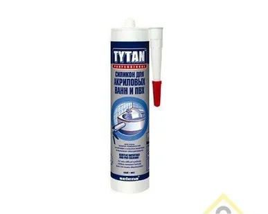 фото Герметик силиконовый TYTAN для Акриловых ванн и ПВХ белый 310 мл (В)