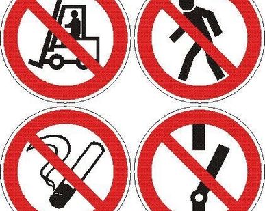 фото Знаки безопасности запрещающие