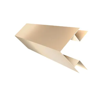 фото Угол внешний сложный 75х75 0,5 Satin с пленкой RAL 1015 светлая слоновая кость