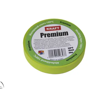 фото Автоаксессуары KRAFT Скотч малярный KRAFT Premium акриловый зелёный 100* С 18мм