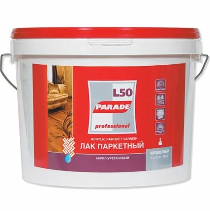 Фото №0 Лак паркетный акрил-уретановый Парад L 50 матовый 2,5 л