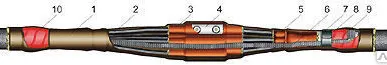 фото Муфта соединительная 10кВ СТп(тк) 3х(150-240мм) с болтовыми соединителями.