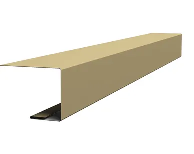 фото Планка завершающая фальц 0,45 PE с пленкой RAL 1014 слоновая кость