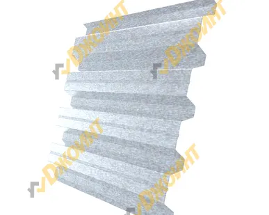 фото Профнастил Н-60 0,45 MATGRANIT RAL 9006 бело-алюминиевый