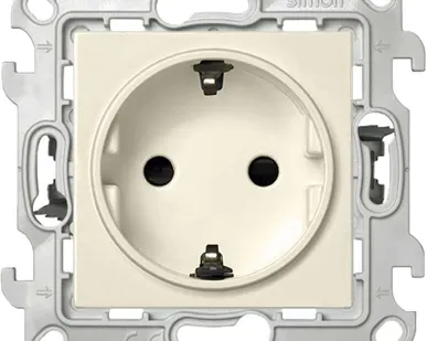 фото Механизм розетки 2К+З с защ. шторками Push&Go Simon24 сл. кость 2420432-031