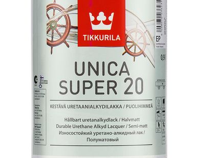 фото Яхтный лак  для дерева Уника Супер 20 Тиккурила -  Unica Super, 2,7 л
