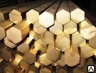 фото Шестигранник латунный 30 мм ЛС 59-1