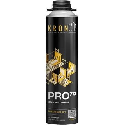 Фото №0 Профессиональная монтажная пена KRONbuild всесезонная Pro 70