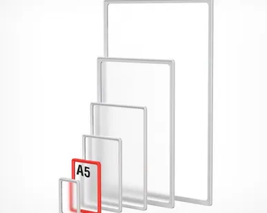 фото Рамка из ударопрочного пластика с закругленными углами PF-A5, цвет зеленый