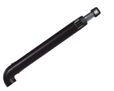 фото Комплект коаксиального дымохода Federica Bugatti 60/100 1000 с наконечником "антилёд" ЧЕРНЫЙ