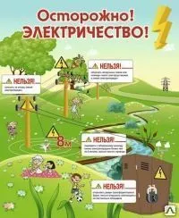 фото Стенд &quot;Осторожно! Электрчество!&quot; BZ02