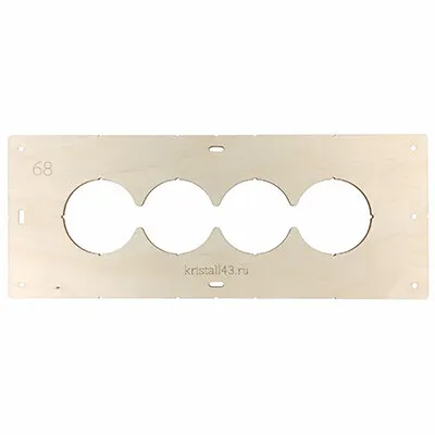 Фото №0 Шаблон для разметки установочных коробок на 4 отверстия 68мм