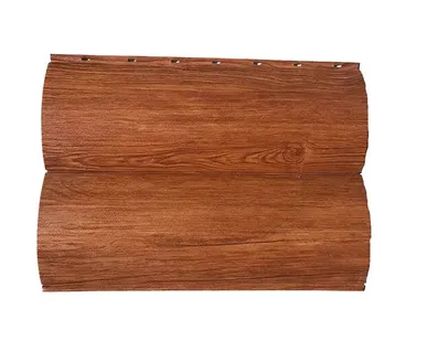 фото Сайдинг Металлический сайдинг «Бревно» покрытие 3D мореный дуб Россия, эконом, 0.4-0.45 мм