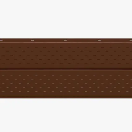 Фото №0 Сайдинг Потолочно-фасадная панель «Софит» перфорированный Premium, 0.5 мм RAL 8004, Медно-коричневый