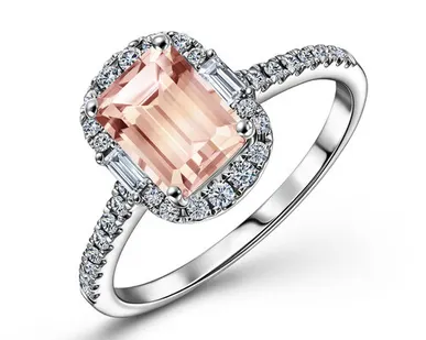 фото Кольцо МЮЗ Кольцо с бриллиантами и морганитом